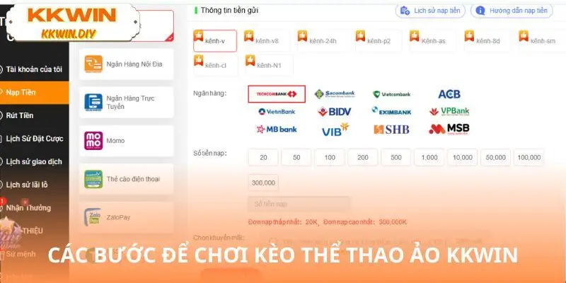 Từng bước tham gia chơi kèo