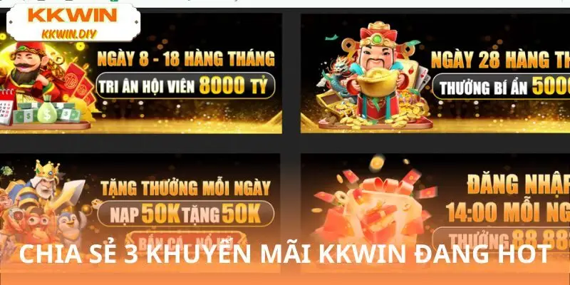 Giới thiệu combo 3 khuyến mãi KKWIN đang hot tại nhà cái